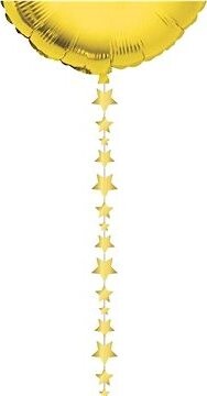 FUNNYFASHN Dekoračná stuha – záves na balóniky hviezdy – zlaté