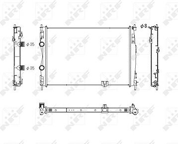 NRF Chladič, chladenie motora 53757