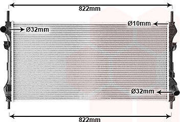 VAN WEZEL chladič, chladenie motora 18002320