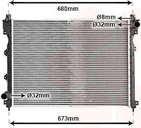 VAN WEZEL chladič, chladenie motora 02002174