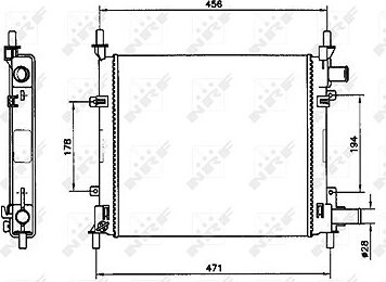 NRF Chladič, chladenie motora 54601