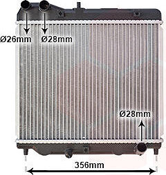 VAN WEZEL chladič, chladenie motora 25002178
