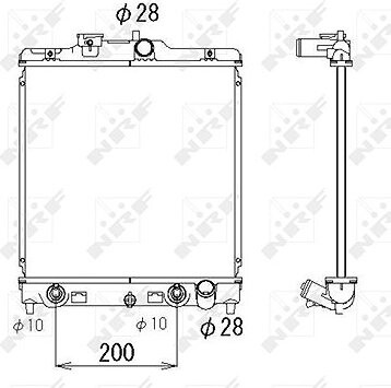 NRF Chladič, chladenie motora 536355