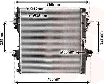 VAN WEZEL chladič, chladenie motora 53012708