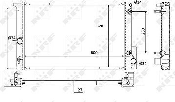 NRF Chladič, chladenie motora 59115