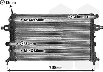 VAN WEZEL chladič, chladenie motora 37002254
