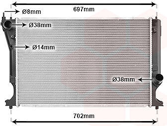 VAN WEZEL chladič, chladenie motora 53002399