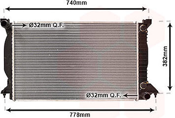 VAN WEZEL chladič, chladenie motora 03002207