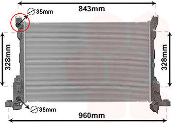 VAN WEZEL chladič, chladenie motora 43002623