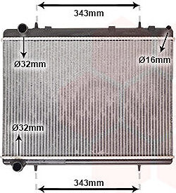 VAN WEZEL chladič, chladenie motora 40002259