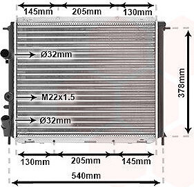 VAN WEZEL chladič, chladenie motora 43002258