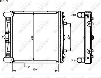 NRF Chladič, chladenie motora 59131