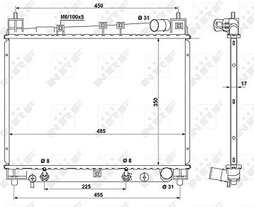 NRF Chladič, chladenie motora 53212