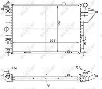 NRF Chladič, chladenie motora 513508A