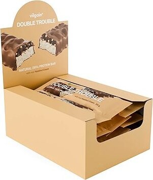 Vilgain Double Trouble Protein Bar 12 × 55 g Hazelnut cream