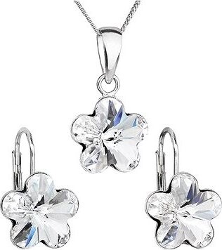 Krištáľová súprava zdobená krištáľmi Swarovski 39143.1 (925/1000; 2,5 g)