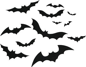 GUIRCA Halloween netopiere, čarodejnice, 12 ks