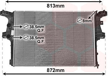 VAN WEZEL chladič, chladenie motora 28002126