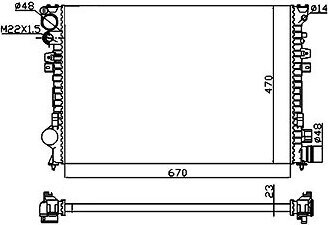 NRF Chladič, chladenie motora 58958A