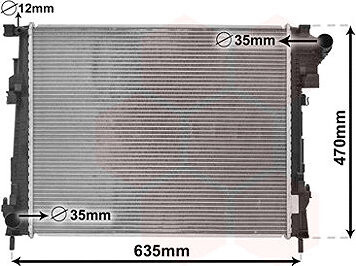 VAN WEZEL chladič, chladenie motora 43002427