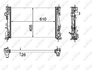 NRF Chladič, chladenie motora 58492