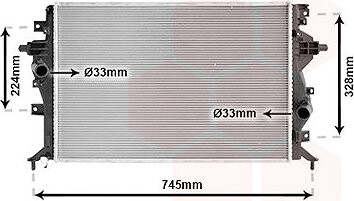 VAN WEZEL chladič, chladenie motora 82012720