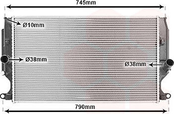 VAN WEZEL chladič, chladenie motora 53002402