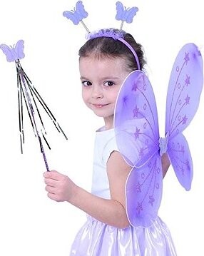 RAPPA Detská sada motýlik – čelenka, krídla, palička