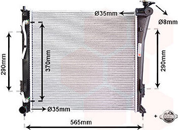 VAN WEZEL chladič, chladenie motora 82002305