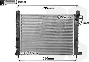 VAN WEZEL chladič, chladenie motora 15002007