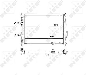 NRF Chladič, chladenie motora 59061