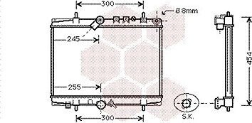 VAN WEZEL chladič, chladenie motora 40002202