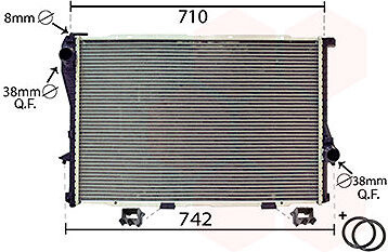 VAN WEZEL chladič, chladenie motora 06002233