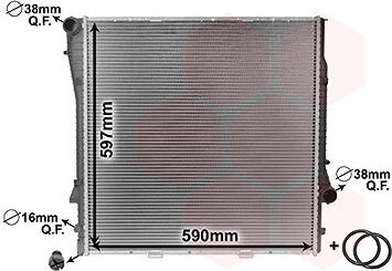 VAN WEZEL chladič, chladenie motora 06002275