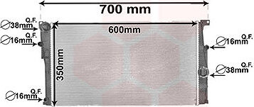VAN WEZEL chladič, chladenie motora 06002449