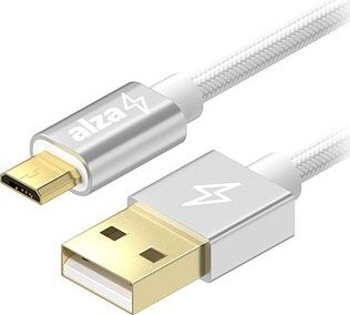 AlzaPower AluCore USB-A to Micro USB 2m Silver