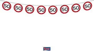 Girlanda narodeniny dopravná značka 50, 12 m