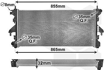 VAN WEZEL chladič, chladenie motora 40002310