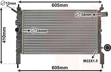 VAN WEZEL chladič, chladenie motora 37002023