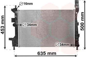 VAN WEZEL chladič, chladenie motora 18002578