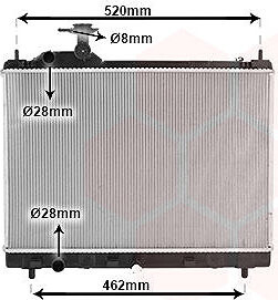 VAN WEZEL chladič, chladenie motora 52012712