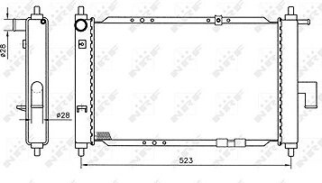NRF Chladič, chladenie motora 53375