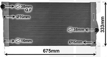 VAN WEZEL chladič, chladenie motora 06002355