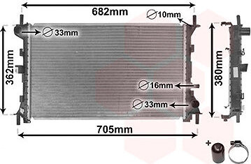 VAN WEZEL chladič, chladenie motora 18002264