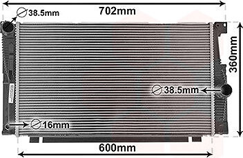 VAN WEZEL chladič, chladenie motora 06002700