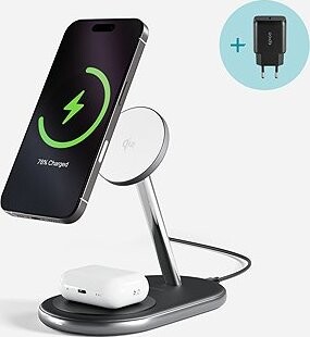 Epico UltraBase Qi2 2in1 Mag+ bezdrôtový nabíjací stojan EX40 – čierna