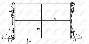 NRF Chladič, chladenie motora 58481