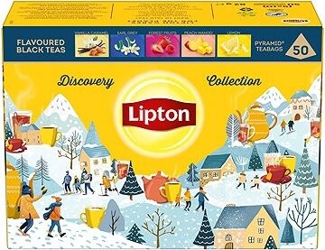 Lipton Variety pack black pyramides flavoured 50 vreciek