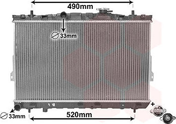 VAN WEZEL chladič, chladenie motora 82002104
