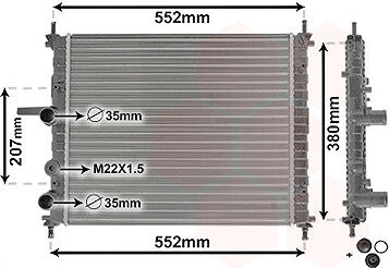 VAN WEZEL chladič, chladenie motora 17002182